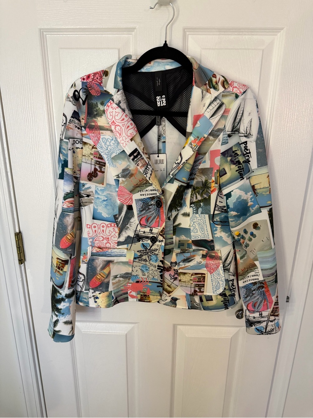 Marc Cain Multi-Color Printed Patchwork Blazer